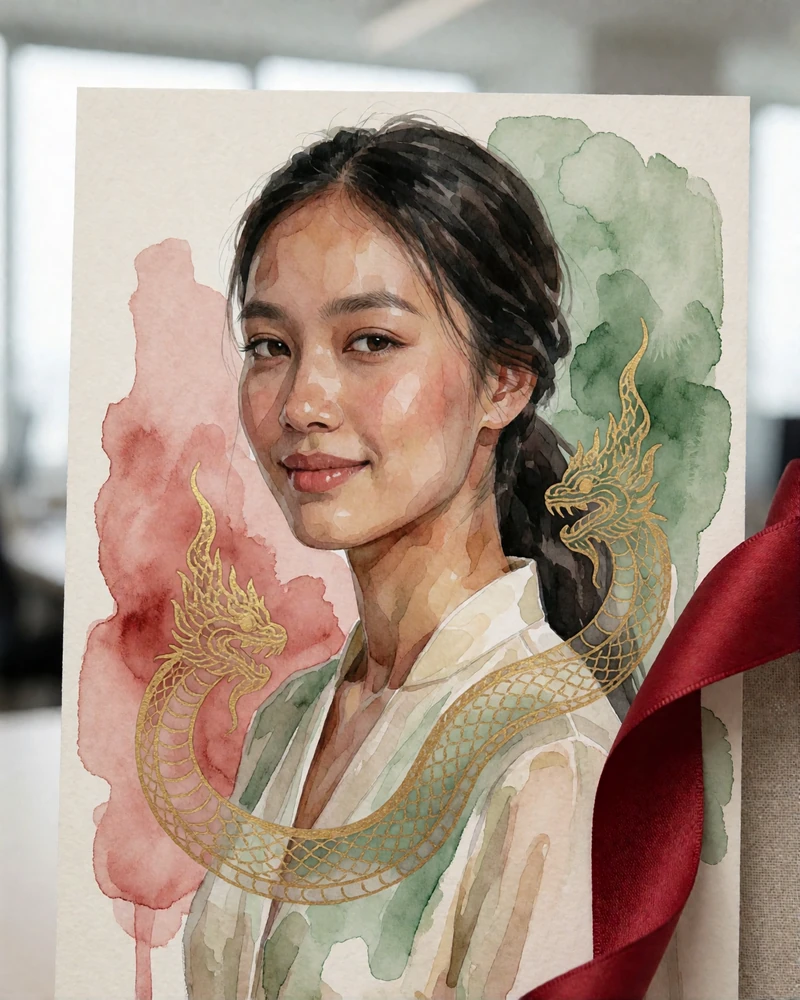 Laotian woman with a warm smile in a bright office setting in Vientiane